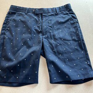GFore Navy Golf Shorts with white stars
